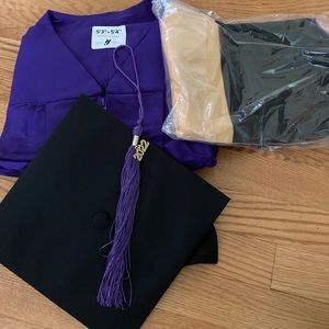 NEW Purple Masters graduation attire
